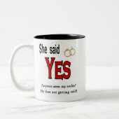 婚約 ツートーンマグカップ (左)