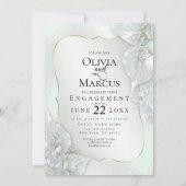 婚約 |ミスティックハネ露きらめく葉 招待状 (正面)