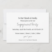 婚約、婚約したパーティー 案内状 (裏面)