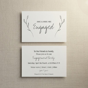 婚約、婚約したパーティー 案内状