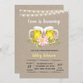 婚約 愛が育まれています 招待状 (正面/裏面)