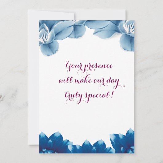 婚約 招待状 (裏面)