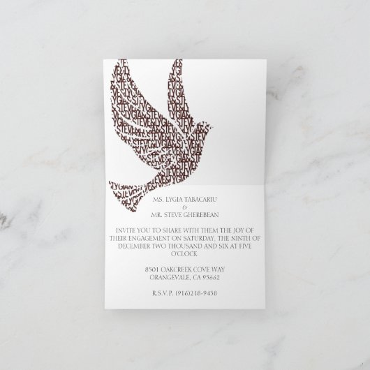 婚約 招待状 (内部)