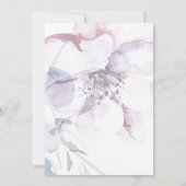 婚約 |水彩の花と葉 招待状 (裏面)