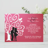 婚約/結婚のシルエット 招待状 (スタンド正面)