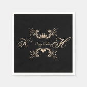 婚約&結婚チョコレートカバー スタンダードカクテルナプキン (正面)