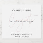 婚約、結婚婚約パーティ リキュールボトルラベル (シングルラベル)