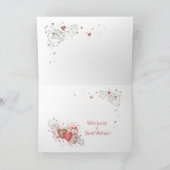 婚約、結婚式または記念日の挨拶状 カード (内部)