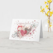 婚約、結婚式または記念日の挨拶状 カード (黄色い花)