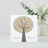 婚約 結婚 りんごの木 愛の彫刻 招待 招待状 (スタンド正面)