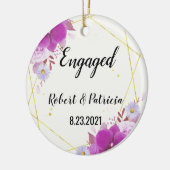 婚約Keepsake 2023初めてのクリスマス 婚約した セラミックオーナメント (左)