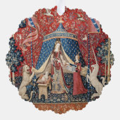 婦人と一角獣（ユニコーン） オーナメントカード (裏面)