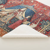 婦人と一角獣（ユニコーン） シェルパブランケット (3/4)