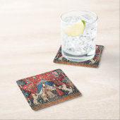 婦人と一角獣（ユニコーン） スクエアペーパーコースター (インサイチュ)