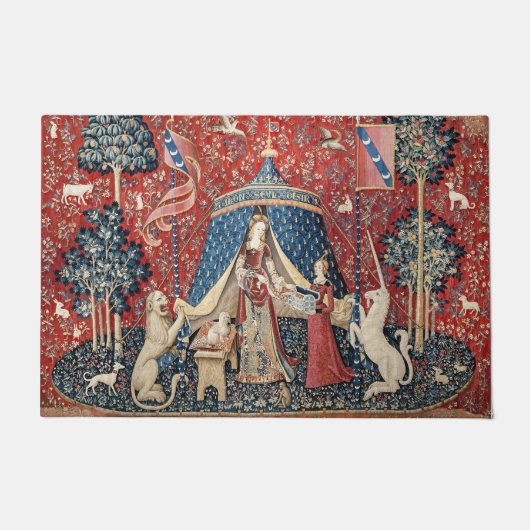婦人と一角獣（ユニコーン） ドアマット (正面)