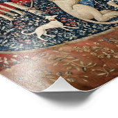 婦人と一角獣(ユニコーン) フォトプリント (角)