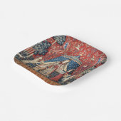 婦人と一角獣(ユニコーン) ペーパープレート (傾斜あり)