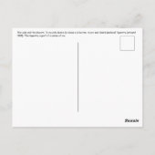 婦人と一角獣(ユニコーン) ポストカード (裏面)