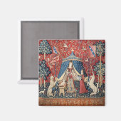 婦人と一角獣（ユニコーン） マグネット (正面/裏面)