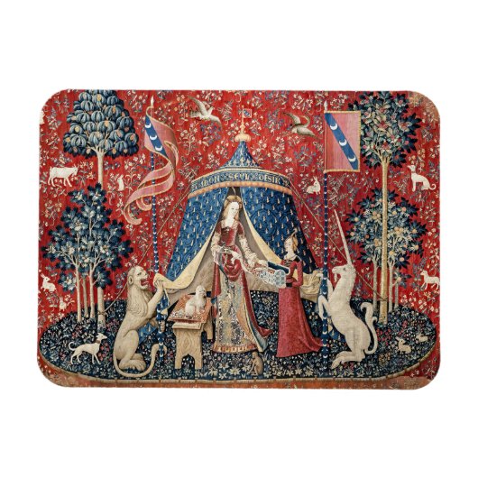 婦人と一角獣（ユニコーン） マグネット (横)