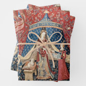 婦人と一角獣（ユニコーン） ラッピングペーパーシート (インサイチュ)