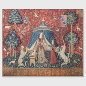 婦人と一角獣(ユニコーン) ラッピングペーパー (フラット)