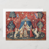 婦人と一角獣（ユニコーン） 招待状 (正面/裏面)