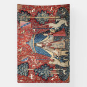 婦人と一角獣(ユニコーン) 横断幕 (縦)