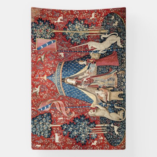 婦人と一角獣(ユニコーン) 横断幕 (縦)