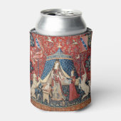 婦人と一角獣(ユニコーン) 缶クーラー (缶正面)