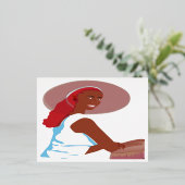 婦人になる 箔シーズンポストカード (立ち正面)