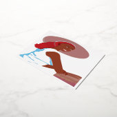 婦人になる 箔シーズンポストカード (回転した状態)