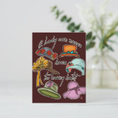 婦人に帽子が多過ぎることはない（はがき） ポストカード (スタンド正面)