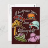 婦人に帽子が多過ぎることはない（はがき） ポストカード (正面/裏面)