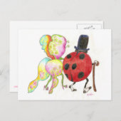 婦人のバグのはがき ポストカード (正面/裏面)