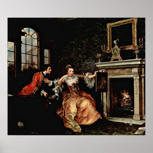 婦人の最後の賭け。ウィリアム・ホガース著 ポスター (正面)