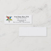 婦人の細い名刺を過ぎた東の星 スキニー名刺 (正面/裏面)