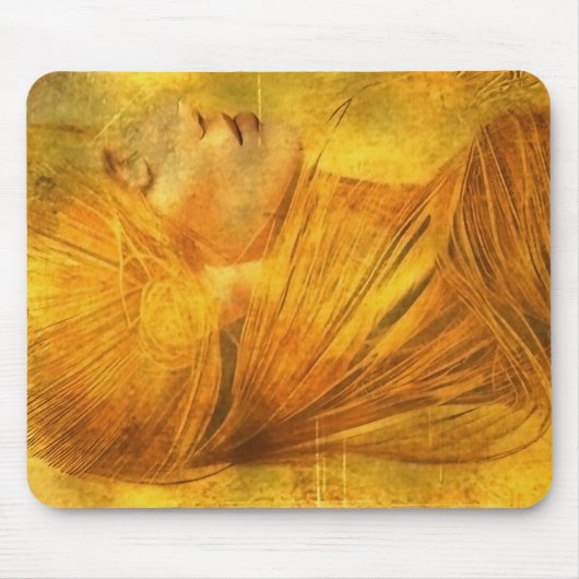 婦人の金ゴールドポートレート マウスパッド (正面)
