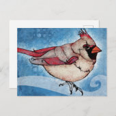 婦人はがきき(鳥)ショウジョウコウカンチョウ ポストカード (正面/裏面)