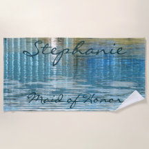 婦人またはメイド・オブ・オーナー（花嫁付き添い人）の抽象的なビーチタオル