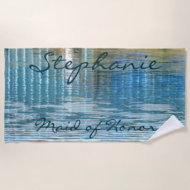 婦人またはメイド・オブ・オーナー(花嫁付き添い人)の抽象的なビーチタオル ビーチタオル