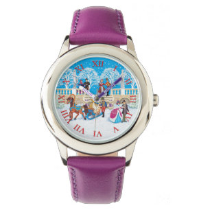 婦人や夫が公園を散歩していた 腕時計