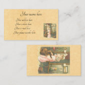 婦人ビクトリアン裁縫 名刺 (正面/裏面)