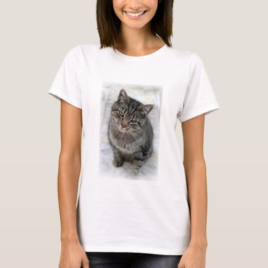 婦人代替アパレルクルーネックTシャツ Tシャツ (正面)