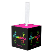 婦人体操バービームボールトフロア キューブオーナメント (正面アングル)