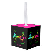 婦人体操バービームボールトフロア キューブオーナメント (裏面アングル)