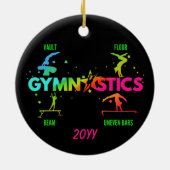 婦人体操バービームボールトフロア セラミックオーナメント (裏面)