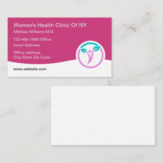 婦人保健医療診療所ドクタービジネスカード 名刺 (正面/裏面)