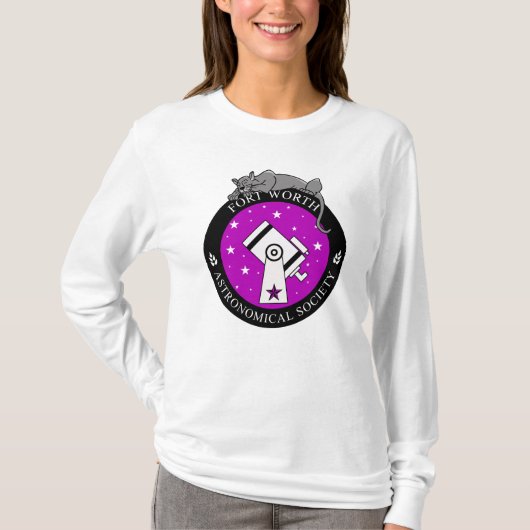 婦人公式ロゴ長袖シャツホワイト Tシャツ (正面)