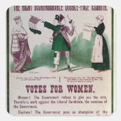 婦人参政権のポスター スクエアシール (正面)